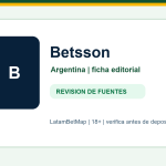 Ficha editorial de Betsson para Argentina en LatamBetMap