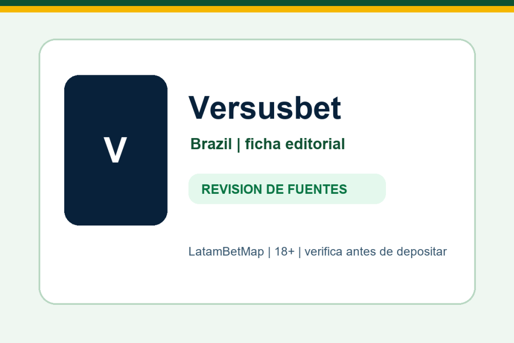 Ficha editorial de Versusbet para Brazil en LatamBetMap