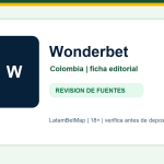Ficha editorial de Wonderbet para Colombia en LatamBetMap