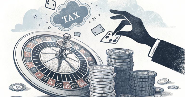 Bandera de la Unión Europea y billetes de euro junto a fichas de casino, ilustrando la propuesta de un impuesto al juego online en la UE.
