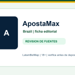 Ficha editorial de ApostaMax para Brazil en LatamBetMap