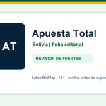 Ficha editorial de Apuesta Total para Bolivia en LatamBetMap