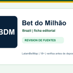 Ficha editorial de Bet do Milhão para Brazil en LatamBetMap
