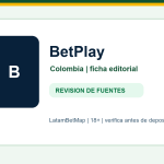 Ficha editorial de BetPlay para Colombia en LatamBetMap