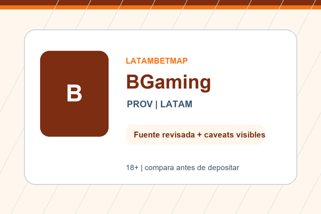 BGaming - LatamBetMap