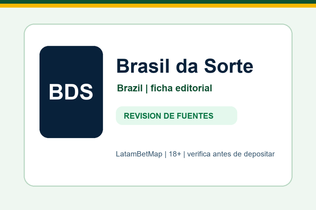 Ficha editorial de Brasil da Sorte para Brazil en LatamBetMap