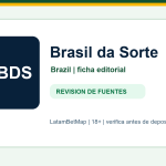 Ficha editorial de Brasil da Sorte para Brazil en LatamBetMap