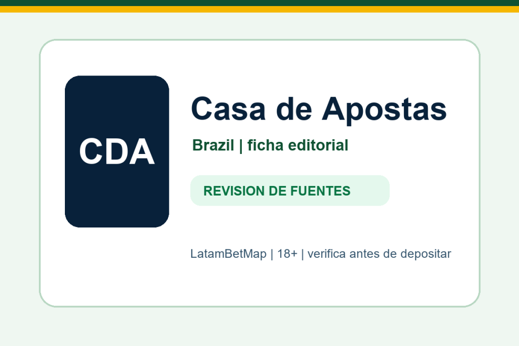 Ficha editorial de Casa de Apostas para Brazil en LatamBetMap