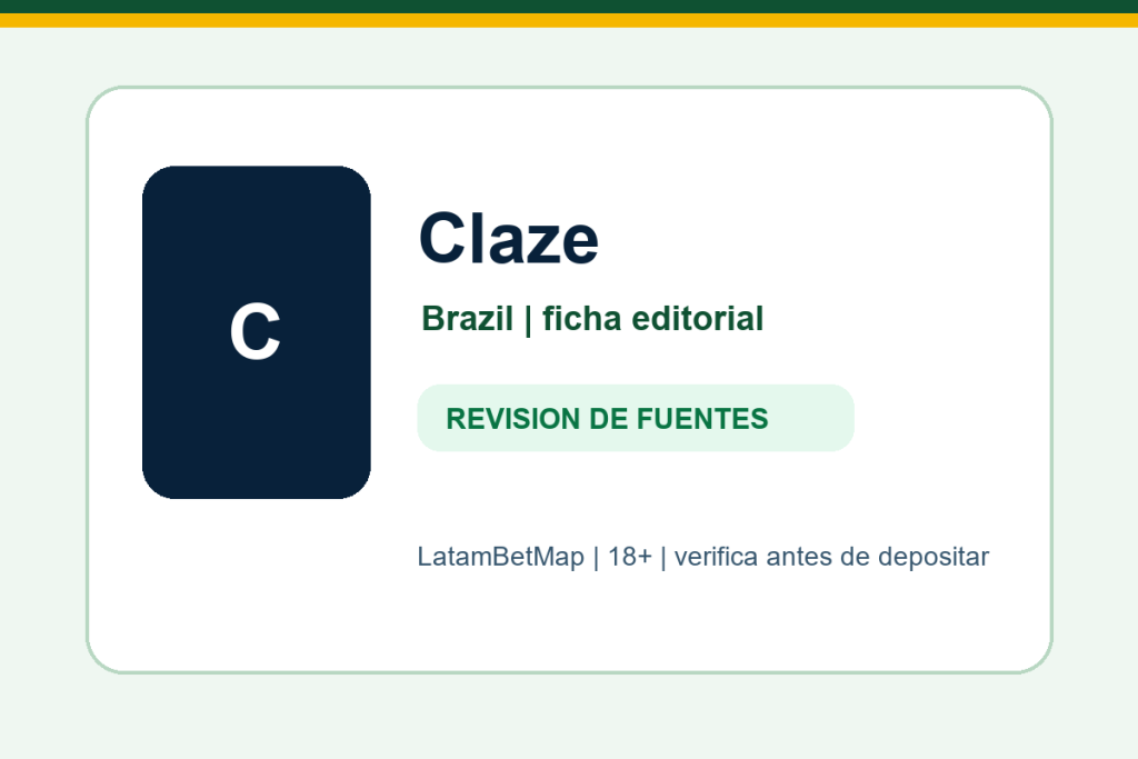 Ficha editorial de Claze para Brazil en LatamBetMap