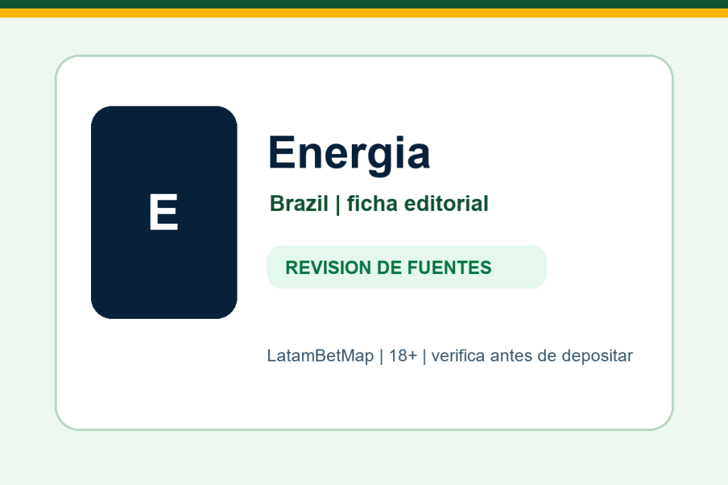 Ficha editorial de Energia para Brazil en LatamBetMap