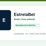 Ficha editorial de EstrelaBet para Brazil en LatamBetMap