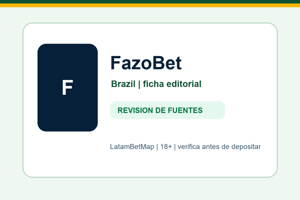 Ficha editorial de FazoBet para Brazil en LatamBetMap