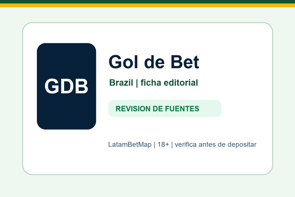 Ficha editorial de Gol de Bet para Brazil en LatamBetMap