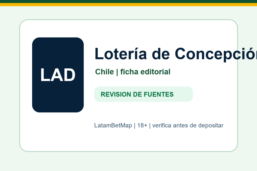 Ficha editorial de Lotería de Concepción para Chile en LatamBetMap