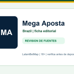 Ficha editorial de Mega Aposta para Brazil en LatamBetMap
