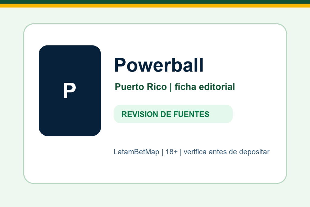 Ficha editorial de Powerball para Puerto Rico en LatamBetMap