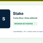 Ficha editorial de Stake para Costa Rica en LatamBetMap