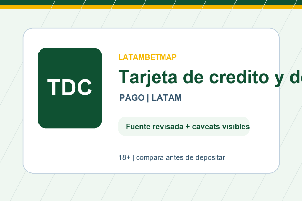 Tarjeta de credito y debito - LatamBetMap