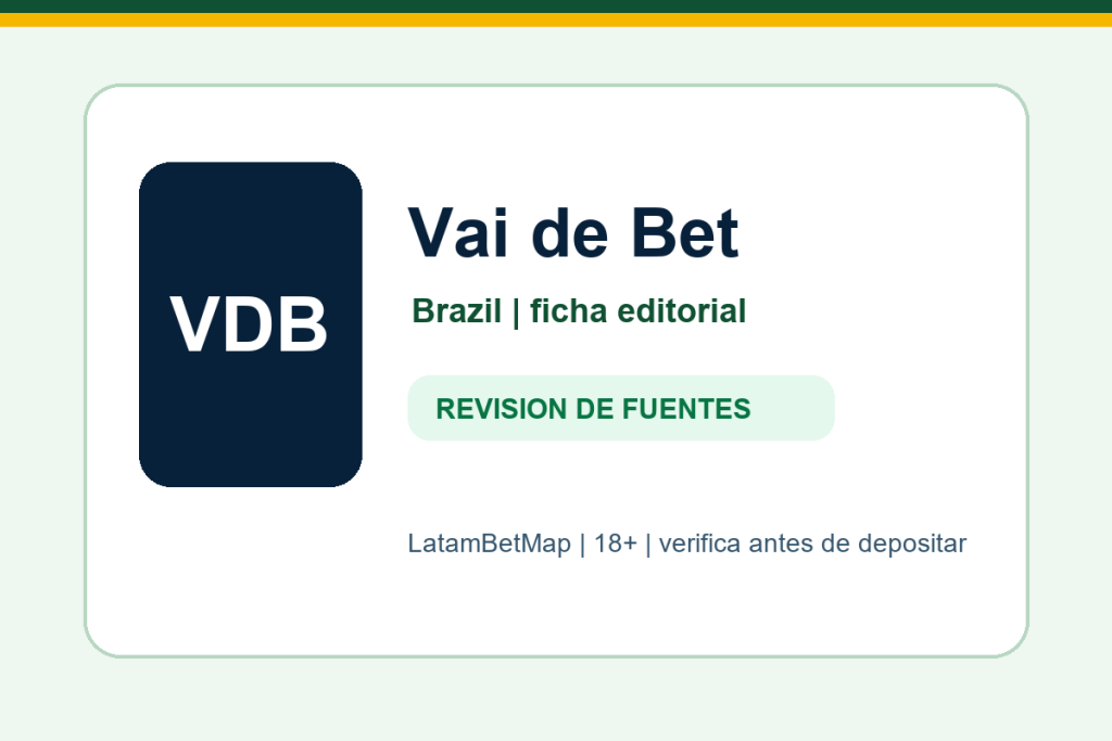Ficha editorial de Vai de Bet para Brazil en LatamBetMap