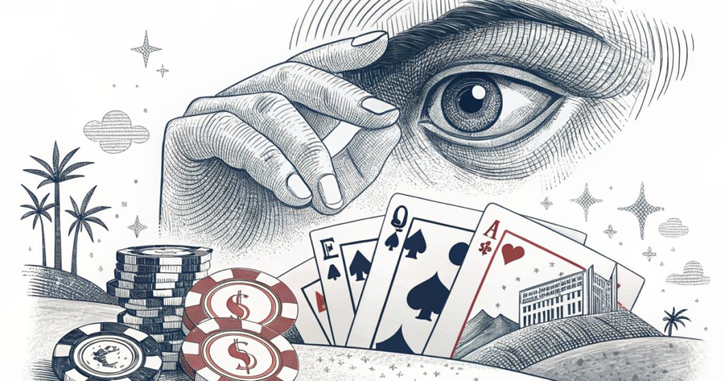 Ilustración de inteligencia artificial analizando publicidad de juegos de azar en plataformas de redes sociales