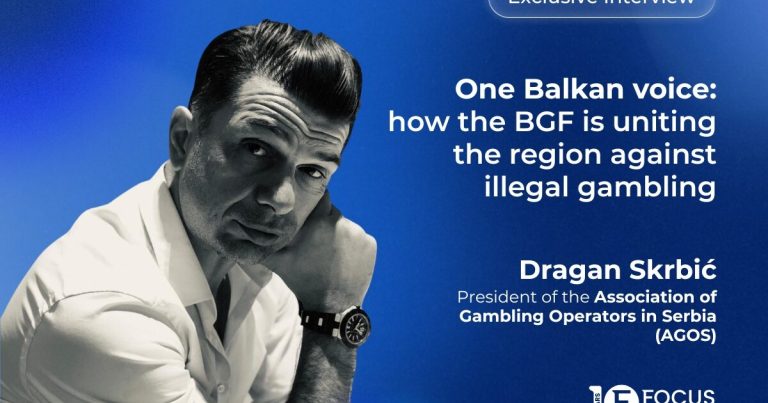 Dragan Skrbić, presidente de AGOS, durante una entrevista sobre la creación de la Balkan Gaming Federation.
