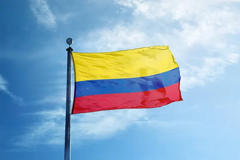 Un oficial de policía colombiano investiga documentos relacionados con el juego ilegal en una oficina.
