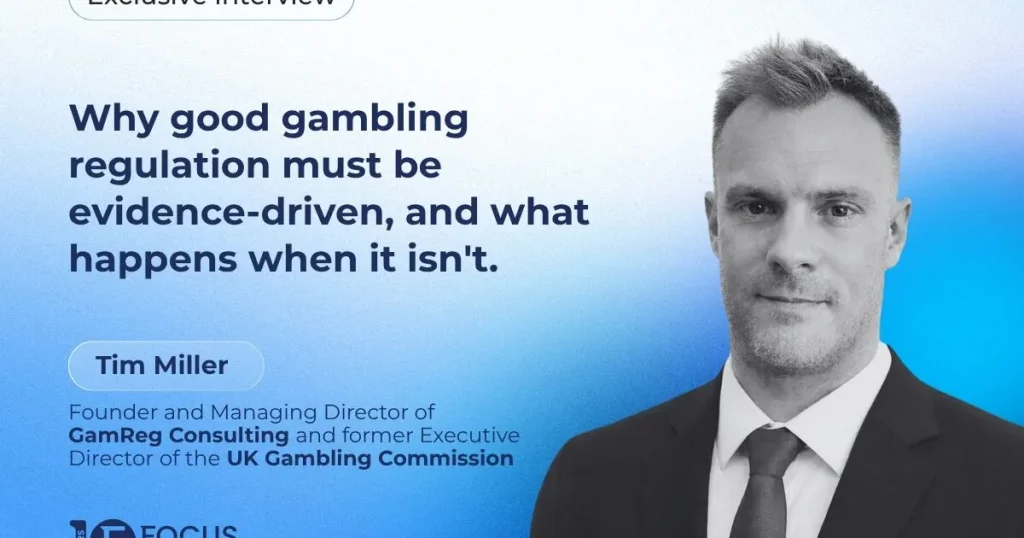 Tim Miller, exejecutivo de la UK Gambling Commission, en entrevista sobre su nueva consultora GamReg Consulting