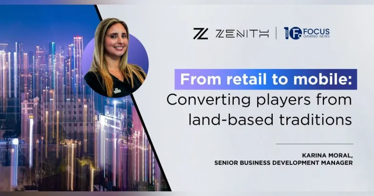 Karina Moral, senior business development manager de Zenith, durante entrevista exclusiva sobre migración de jugadores presenciales al online en América Latina