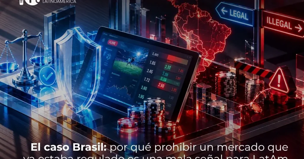 Cartel de prohibición de apuestas frente al Congreso Nacional de Brasil en Brasilia, imagen representativa de la MP 1.394/2026